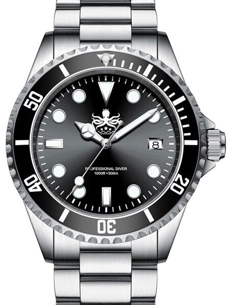 PHOIBOS 300-Meter Swiss Quartz Dive Watch with Sapphire Crystal #PX002C