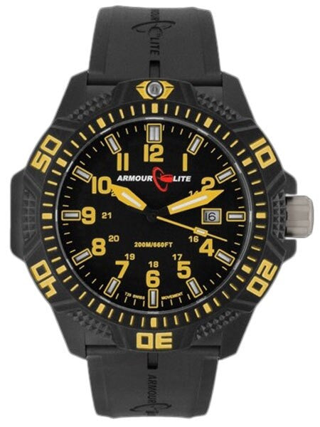 Armourlite Caliber Series Black Dial Watch with Tritium Illumination and Sapphire Crystal #AL614