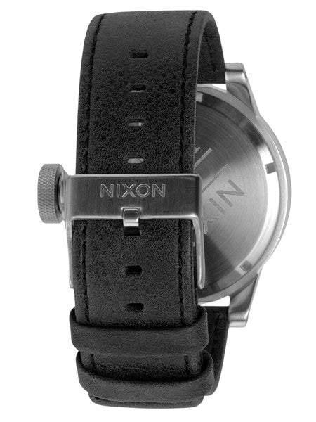 Nixon Chronicle Black Dial Swiss Quartz Watch with Oversize Left