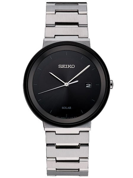 Seiko Sleek Solar Watch with 40mm Stainless Steel Case #SNE479