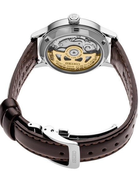 Ladies Seiko Presage Brown Automatic Dress Watch with Open Heart #SSA783