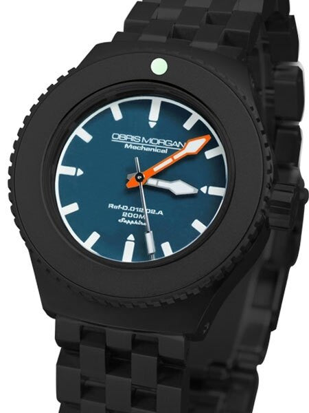 Obris Morgan Nevon Automatic Blue Dial PVD Watch with Robust Bracelet #NEVON-BPNO