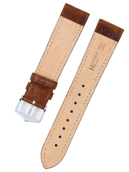 Hirsch Boston Golden Brown High Grain Leather Watch Strap #013020-70