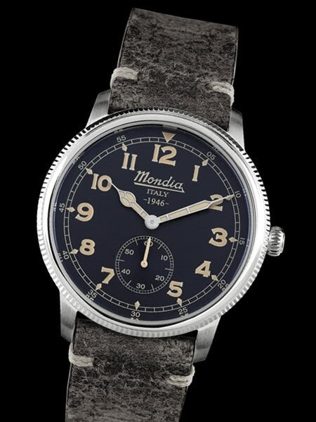 Mondia 1946 Quartz Watch with Coin-Edge Bezel #MI755SS-02BK-CP