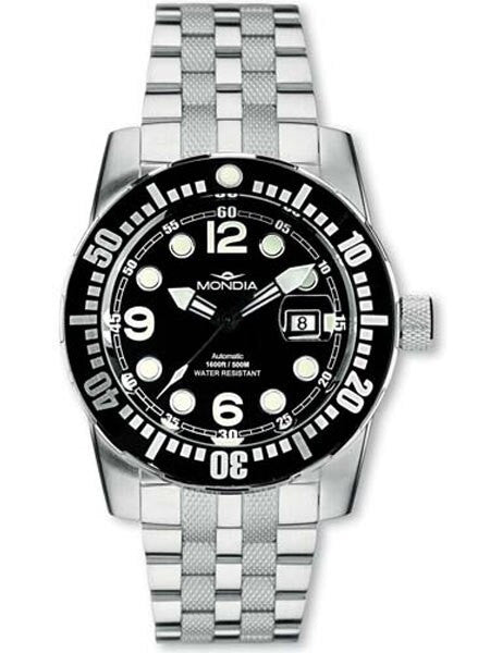 Mondia Wave 500 Meter Swiss Automatic Dive Watch with Helium Release #1-703-1