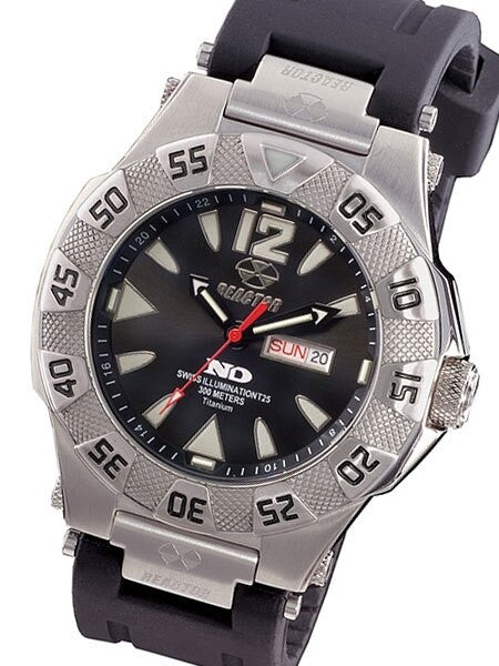Reactor Gamma Ti 300 Meter Dive Watch with Never Dark Illumination and Titanium Case #52801