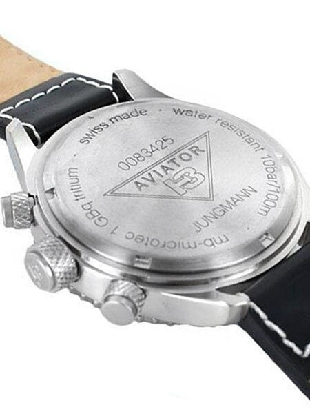 Traser Jungmann Aviator Chronograph Watch with Sapphire Crystal, 12-hour Totalizer #100384