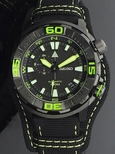 Seiko Superior Field Watch with Compass Function and 24-Hour Sub-dial #SSA059