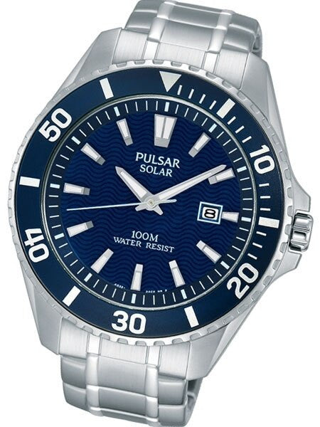 Pulsar Solar Powered Quartz Sport Watch with 44mm Case #PX3067