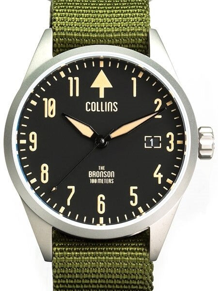 Collins 24-Jewel Automatic Aviator-Styled Watch with 40mm Case and Sapphire Crystal #CW01122