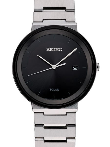 Seiko Sleek Solar Watch with 40mm Stainless Steel Case #SNE479