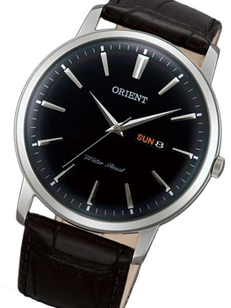 Orient Capital Quartz Analog Dress Watch with Day and Date #UG1R002B