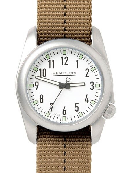 Bertucci Ventara Stainless Steel Field Watch with a DX3 Nylon Strap #11070