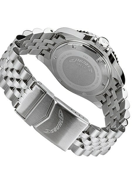 Scratch and Dent - Squale 300 meter Swiss Automatic GMT watch, Luminous Ceramic Bezel, AR Sapphire Crystal #1545GM-CER-BK