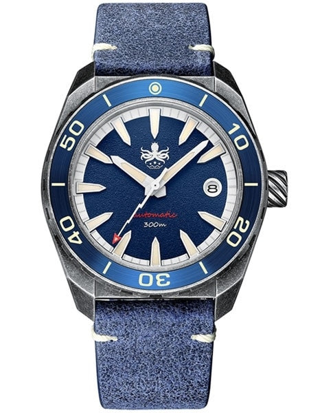 PHOIBOS Blue Proteus 300-Meter Automatic Dive Watch with AR Double Dome Sapphire Crystal #PY028B