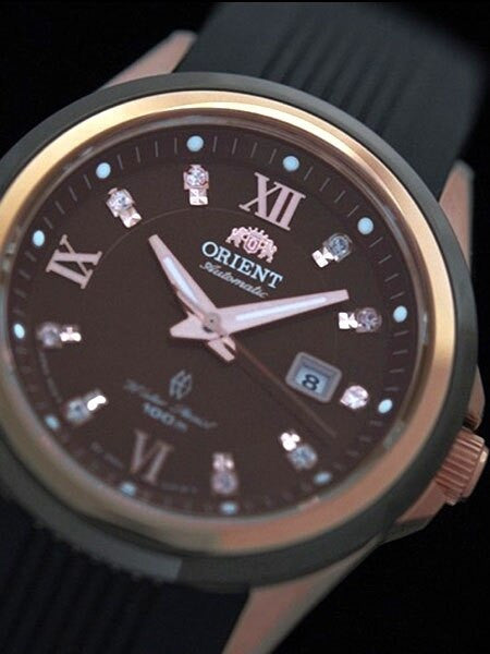 Orient GEM Women's Automatic Watch with Sapphire Crystal and Sparkling Crystals on the Dial #NR1V001T