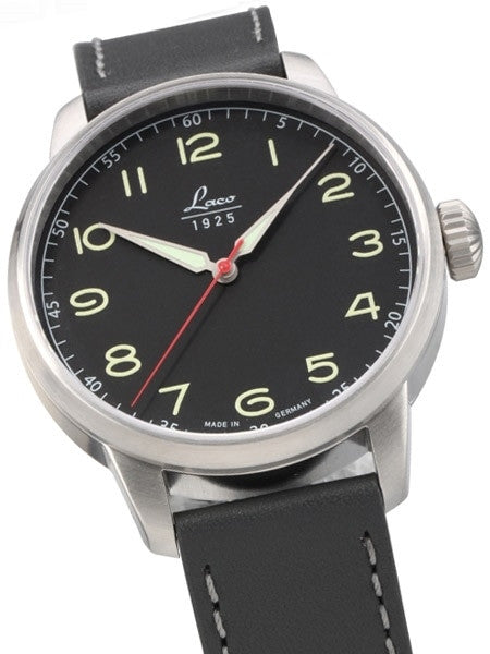 Laco Classic Black Automatic Watch with 42mm Case and Sapphire Crystal #861610
