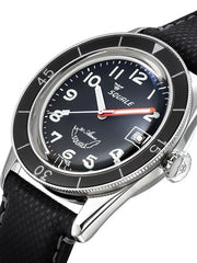 Squale 300 Meter Swiss Made Automatic Dive Watch with Black Dial  #SUB-39MON Crown