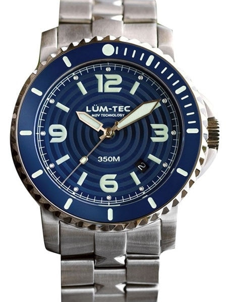 Lum-Tec 43mm Swiss Automatic, Anti-Magnetic 350 meter Dive Watch #350M-2