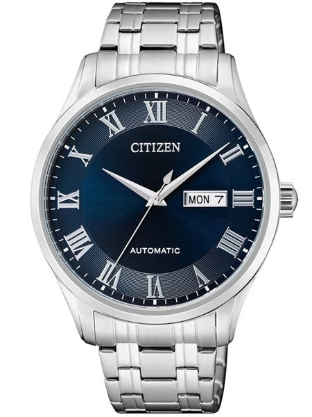 Citizen Automatic Blue Dial Watch with Stainless Steel Bracelet #NH8360-80L