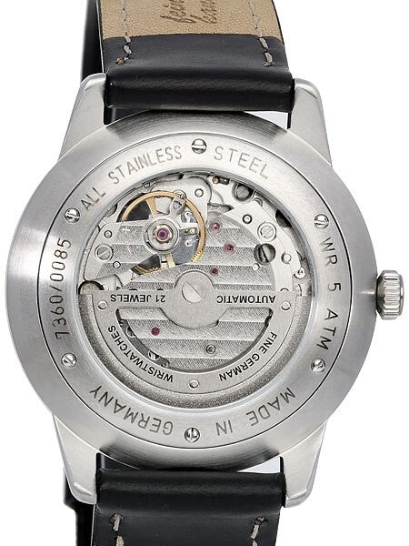 Graf Zeppelin Flatline Automatic Open-Heart Watch with Small Seconds #7360-4