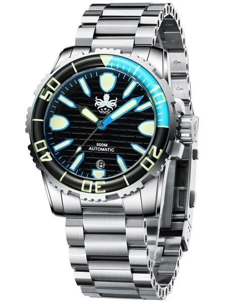 PHOIBOS 500-Meter Great Wall Swiss ETA Automatic Dive Watch with DD AR Sapphire Crystal #PY022C