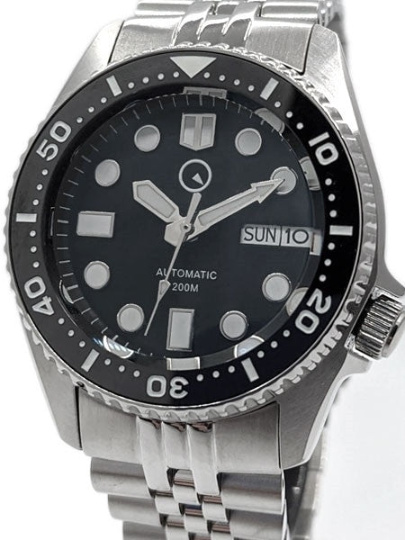 Islander 38mm Automatic Dive Watch with Solid-Link Bracelet, AR Sapphire Crystal, and Luminous Ceramic Bezel Insert #ISL-05