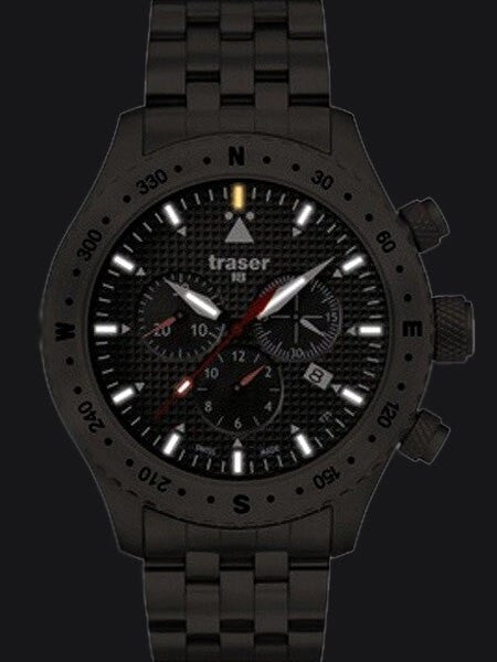 Traser Jungmann Aviator Chronograph Watch with Sapphire Crystal, 12-hour Totalizer #100369
