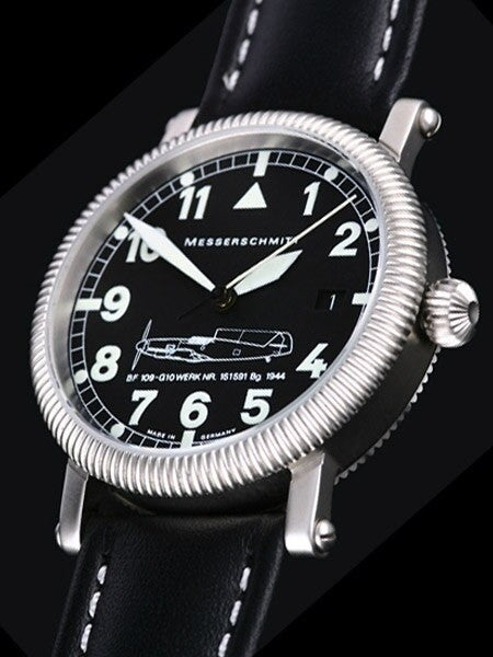 Aristo ME109-G10 Aviator Swiss Automatic Watch with a Coin Edge Case