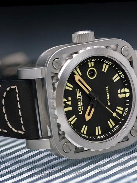 Lum-Tec G1 Watch with Sapphire Crystal and Skeletal Case Design #G1-Vintage