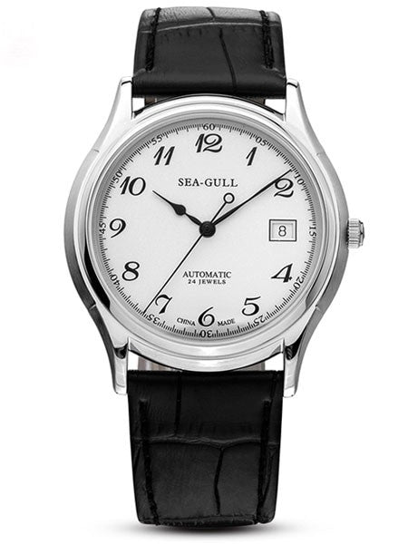 Sea-Gull 38mm Automatic Slim Dress Watch with Sapphire Crystal #819.332
