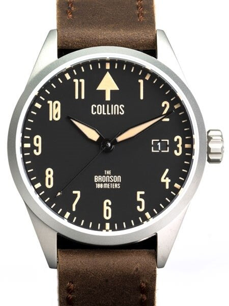 Collins 24-Jewel Automatic Aviator-Styled Watch with 40mm Case and Sapphire Crystal #CW01111