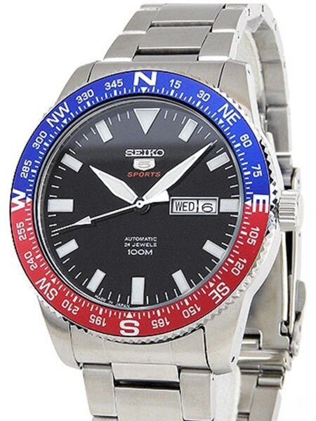 Scratch and Dent - Seiko 5 Sports 24-Jewel, Automatic with Rotating Compass Bezel #SRP661J1