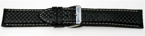 Black Carbon Fiber Style with Heavy Padding, Contrast Stitching #RBV-WS