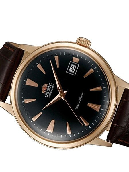 Orient Automatic Watch with Black Dial, Rose Goldtone Case and Hour Markers #ER24001B