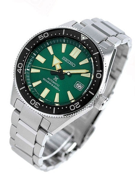 Seiko L.E. Prospex Automatic Dive Watch with Green Dial and Stainless Steel Bracelet #SBDC059