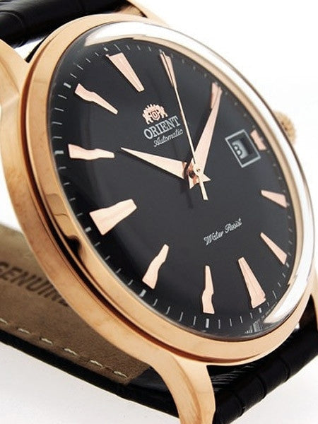 Orient Automatic Watch with Black Dial, Rose Goldtone Case and Hour Markers #ER24001B