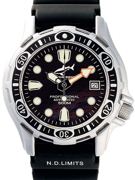 Chris Benz 500 meter Automatic Dive watch with Sapphire Crystal #CB-500-S-KBS