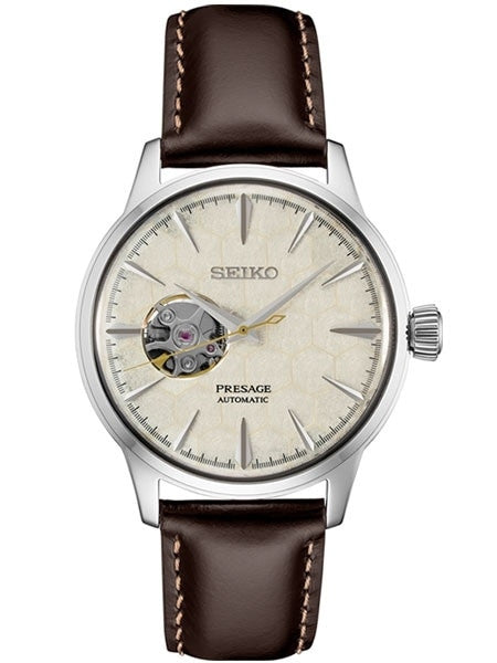 Seiko Presage Limited Edition "Star Bar" Automatic Dress Watch with Open Heart #SSA409