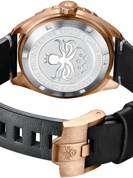 Scratch and Dent - PHOIBOS Eagle Ray 500-Meter Swiss Automatic Dive Watch with Bronze Case, DD AR Sapphire Crystal #SND1008