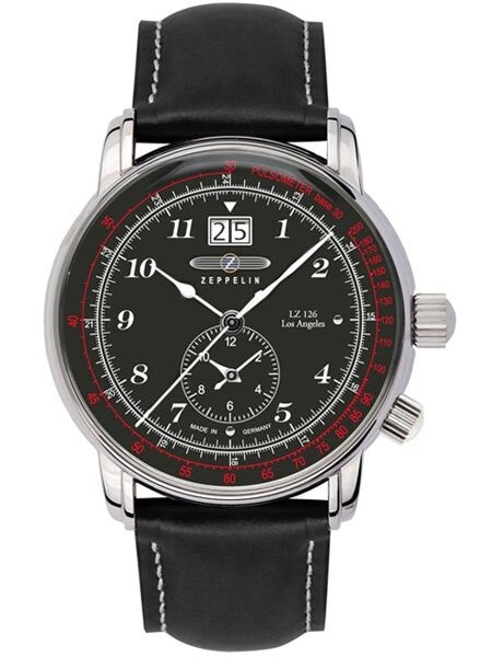 Graf Zeppelin Dual Time, Big Date Watch with Pulsometer Scale #8644-2