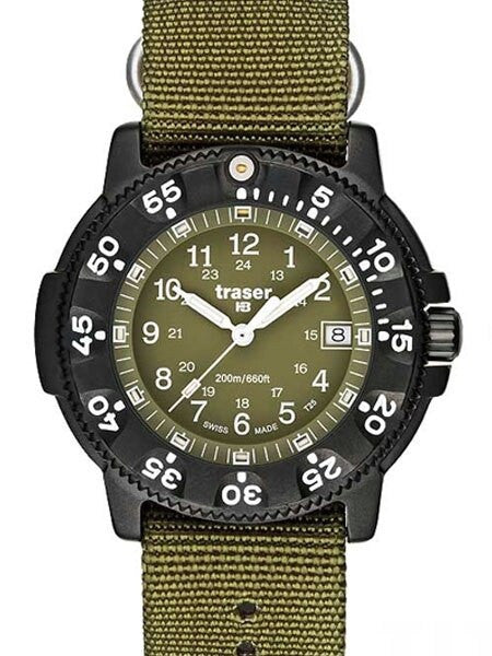 Traser Commander 100 Pro Military Black PVD Titanium Watch with Sapphire Crystal #100155