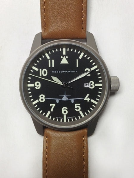 Messerschmitt 41mm Light Weight Titanium Case Pilot's Watch #ME262M