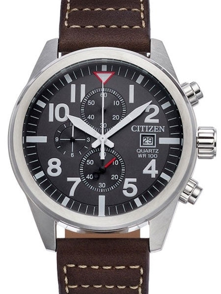 Citizen Quartz Chronograph Watch with Stopwatch, 12-hour Totalizer #AN3620-01H