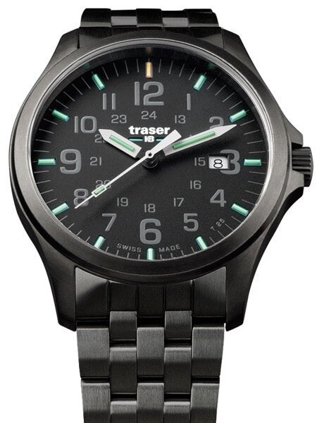 Traser Officer Pro Gun Metal PVD Case Watch with an Anti-Reflective Sapphire Crystal #107868