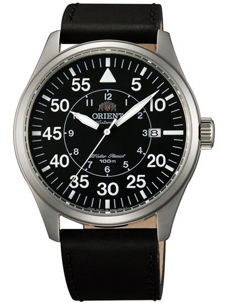 Orient 21-Jewel Automatic Aviator Flight Watch with Black Leather Strap #ER2A003B