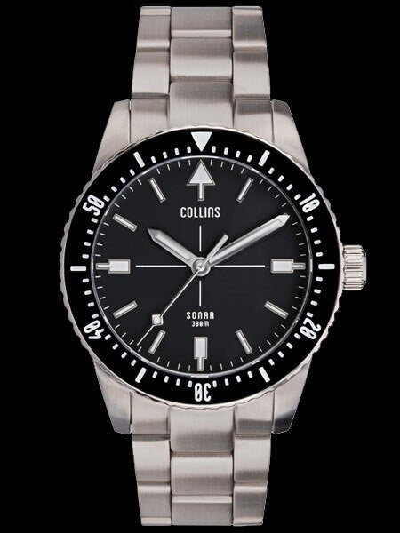 Collins SONAR Swiss Automatic, 300-M Dive Watch with 39.5mm Case and a Sapphire Crystal #CWC01
