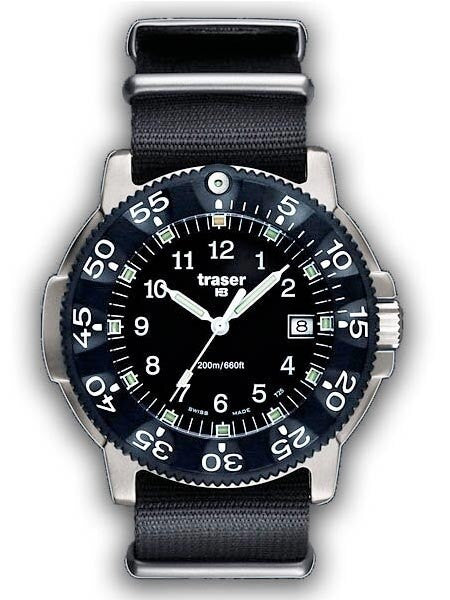 Traser Commander Military Titanium Watch with Carbon Fiber Bezel #P6506.430.32.01