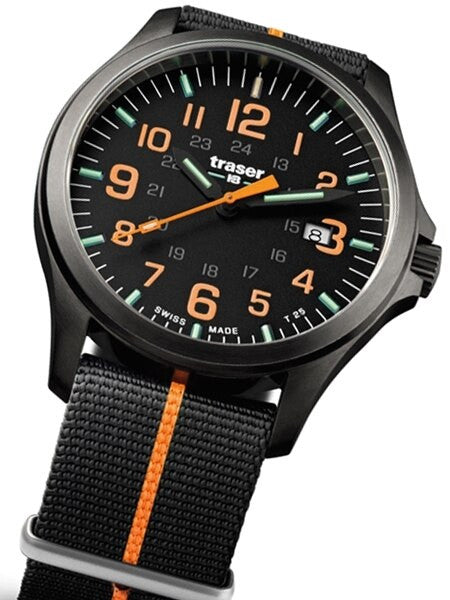Traser Officer Pro Gun Metal PVD Case Watch with an Anti-Reflective Sapphire Crystal #107425