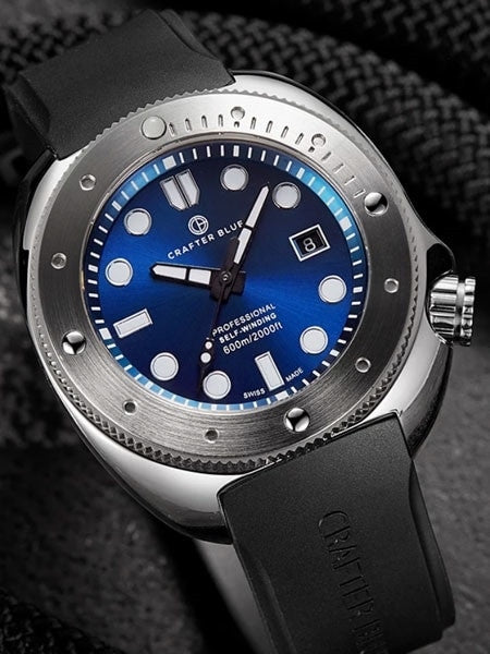 Crafter Blue Swiss Made 600-Meter Hyperion Ocean Diver with Swiss Automatic Movement  #HOSS002SB-R